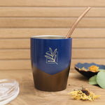 calebasse isotherme bleue et bronze en acier inoxydable format voyage à emmener partout avec vous opercule refermable - format 25 cl