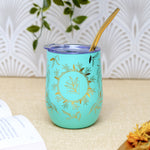 Calebasse à maté isotherme avec motifs fleurs et plantes Botanica - Tasse inox