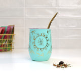 Calebasse à maté isotherme avec motifs fleurs et plantes Botanica - Tasse inox