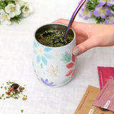 calebasse maté isotherme - tasse maté floral 35 cl