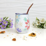 calebasse maté isotherme - tasse maté floral 35 cl