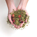 Mélange yerba maté vert avec morceaux de fraises, framboises et myrtilles bio - Ingrédients