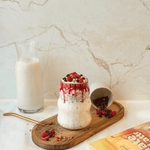 Recette de maté latte fruité avec mousse de lait - Alternative gourmande et naturelle