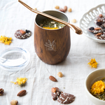 Calebasse à maté isotherme effet bois en acier inoxydable - Tasse design 35cl