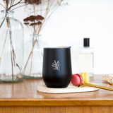 Calebasse à maté isotherme noire en acier inoxydable 35cl - Tasse à maté avec couvercle