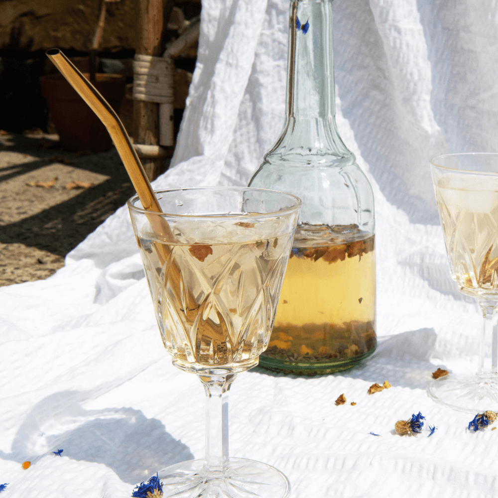 Maté glacé à la pêche fait maison - Boisson rafraîchissante bio sans sucres ajoutés