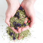 Mélange yerba maté vert avec fleurs de lavande, pétales de rose et de mauve bio - Visuel vrac